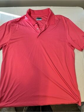 PGA Tour Men's Coral Pink Performance Polo